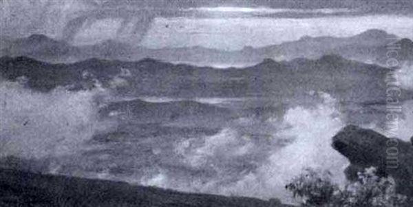 Mountain View Oil Painting by Charles Curran