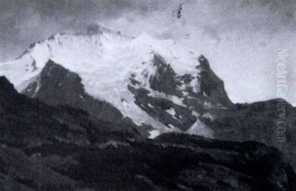 The Jungfrau, Cold September Day Oil Painting by Charles Curran