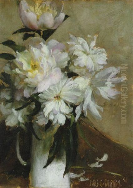 Peonies Oil Painting by Charles Curran