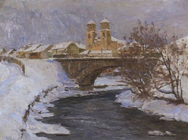 Steinach Am Brenner Oil Painting by Robert Franz Curry