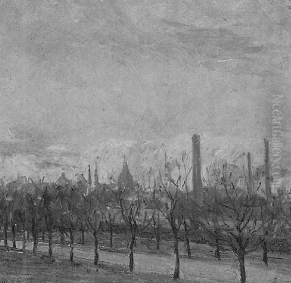 Allee In Der Grosstadt Oil Painting by Robert Franz Curry