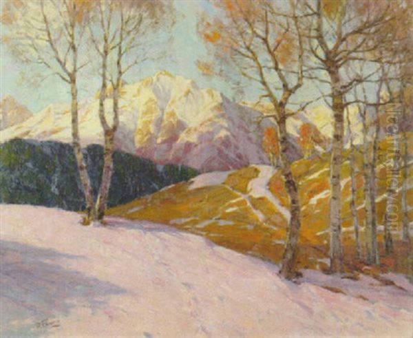 Benedictenwand Im Vorfruhling Oil Painting by Robert Franz Curry