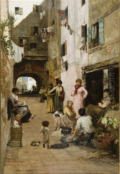 Galloping For Life Oil Painting by Ralph Wormsley Curtis