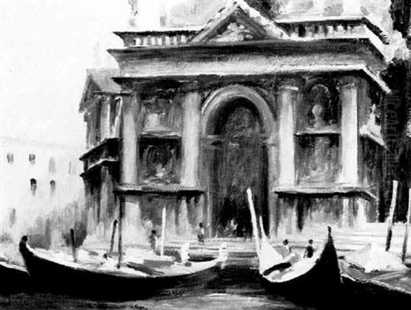 View Of Santa Maria Della Salute Oil Painting by Ralph Wormsley Curtis