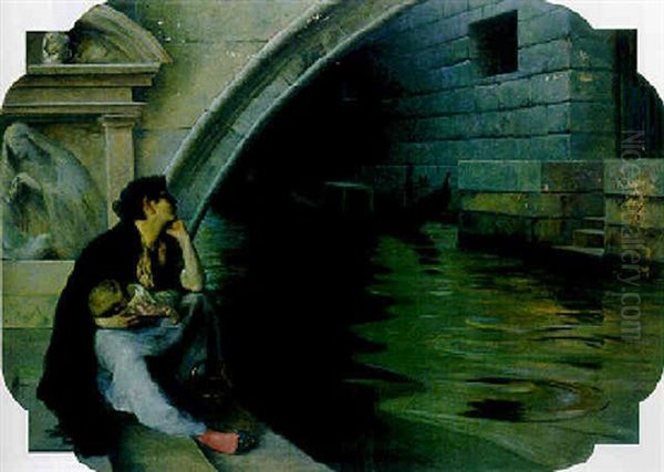 The Bridge Of Sighs Oil Painting by Ralph Wormsley Curtis