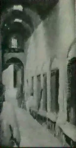 Arcade Oil Painting by Ralph Wormsley Curtis