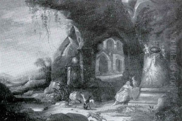 Diana And Endymion In A Grotto Oil Painting by Abraham van Cuylenborch