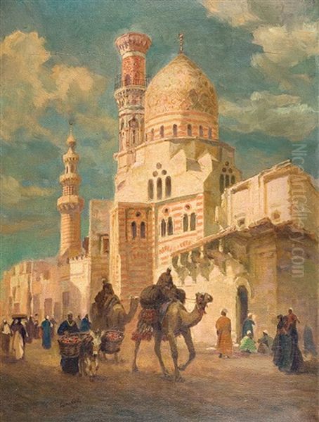 Le Caire Oil Painting by Karoly Czerna