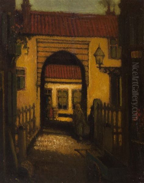 Gate In S Hertogenbosch Oil Painting by Henri Van Daalhoff