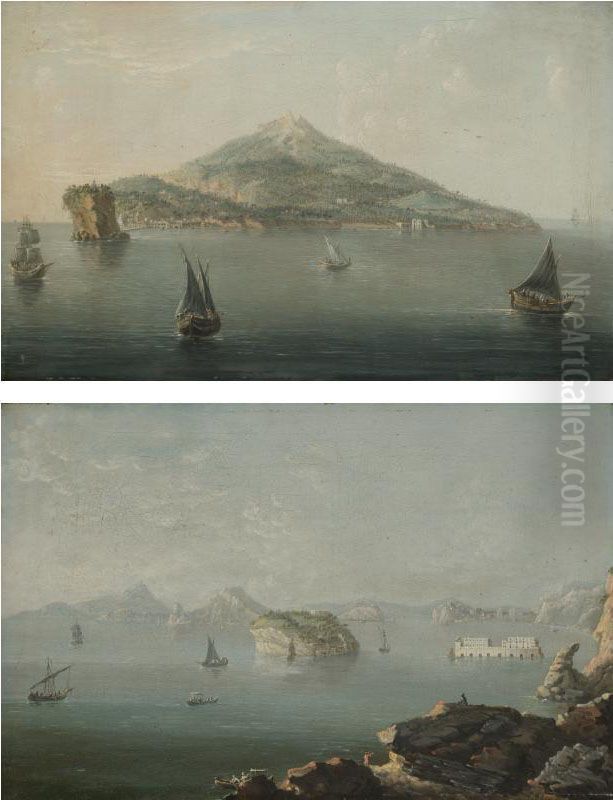 A View Of The Island Of Ischia Oil Painting by Pietro Antoniani