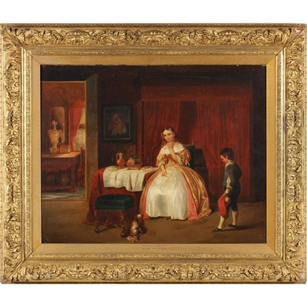 The Love Message Oil Painting by Casimir Van Den Daele