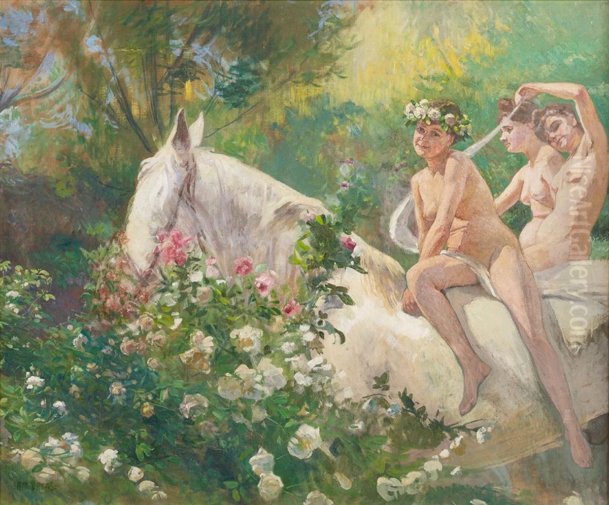 Allegory Of Spring Oil Painting by Antoine Daens