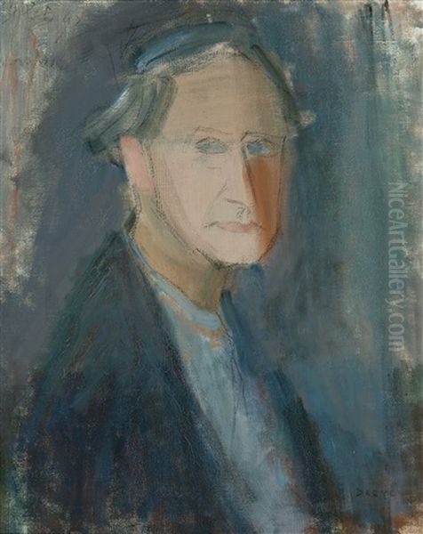 Selfportrait (1946) Oil Painting by Hippolyte Daeye