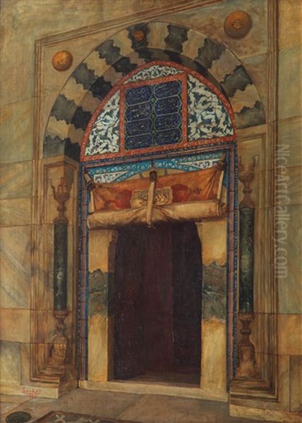 Cami Kapisi Oil Painting by Sevket Dag