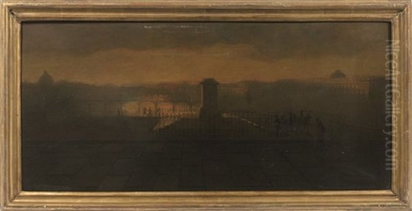 Vue De La Seine Depuis Le Pont Neuf Oil Painting by Isidore Dagnan