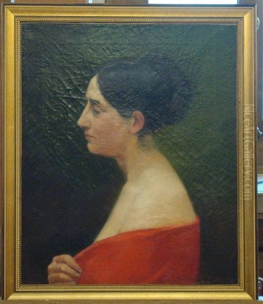 Portrait De Philomene, Tante De L'artiste Oil Painting by Albert Marie Adolphe Dagnaux