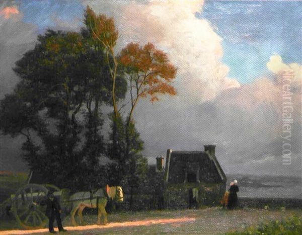 Retour Du Champs Oil Painting by Albert Marie Adolphe Dagnaux