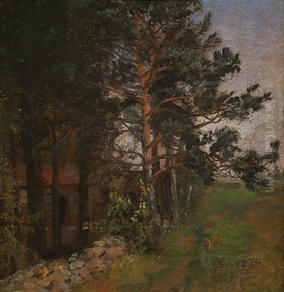 Parti Fra Jomfrubraten Ved Christiania Oil Painting by Johan Wilhelm Ludwig Dahl