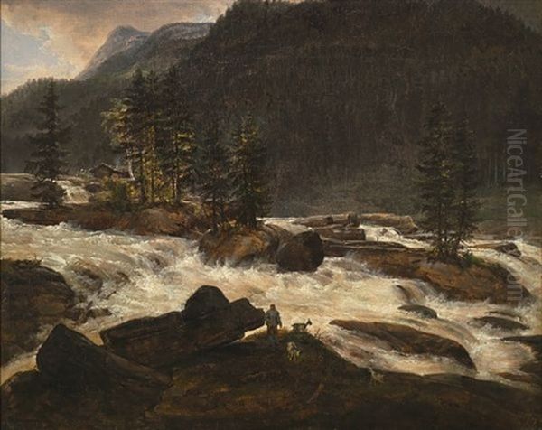 Marelv Naer Tinn Oil Painting by Johan Wilhelm Ludwig Dahl