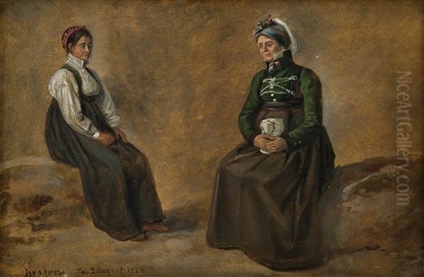 En Skjennepreken Oil Painting by Johan Wilhelm Ludwig Dahl