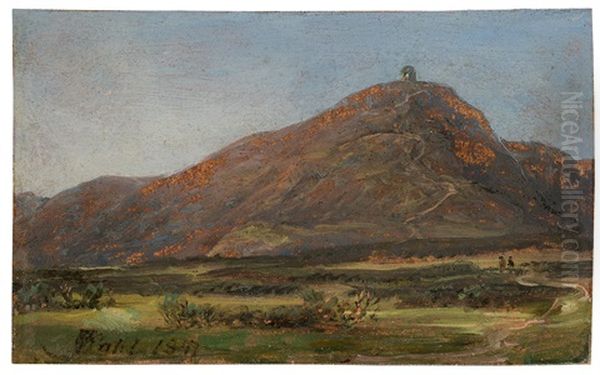 Die Schneekoppe Im Riesengebirge In Schlesien (riesenkoppe In Silesia) Oil Painting by Johan Wilhelm Ludwig Dahl