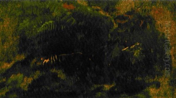 Studie Av Bregner Oil Painting by Johan Wilhelm Ludwig Dahl