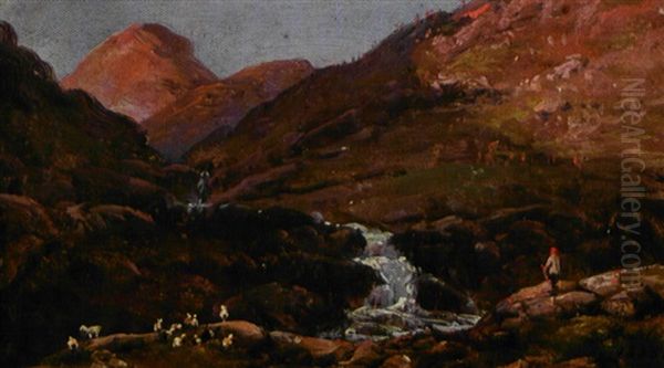 Parti Fra Fortundalen Oil Painting by Johan Wilhelm Ludwig Dahl