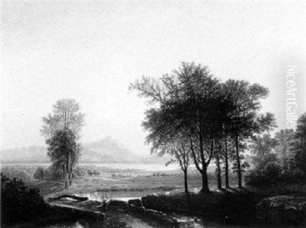 Abendlandschaft Oil Painting by Johan Wilhelm Ludwig Dahl