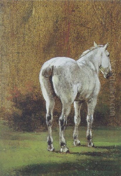 Studie Af En Hest Oil Painting by Johan Wilhelm Ludwig Dahl