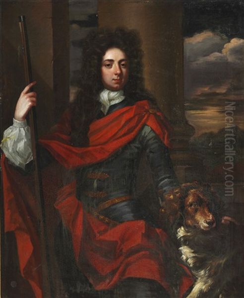 Portrait Of An English Nobleman Oil Painting by Michael Dahl
