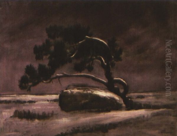 The Lonely Tree Oil Painting by Charles William Dahlgreen