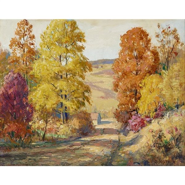 Down The Road, Brown County Oil Painting by Charles Dahlgren