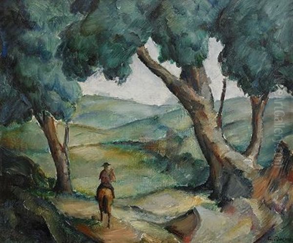 Ryttaren Oil Painting by Ewald Albin Filip Dahlskog