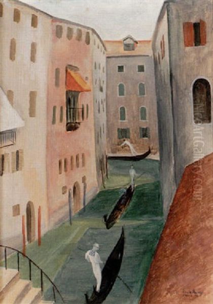 Motiv Fran Venedig Oil Painting by Ewald Albin Filip Dahlskog