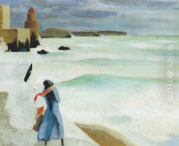 Studie Collioure Oil Painting by Ewald Albin Filip Dahlskog