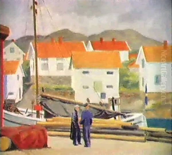 Kajen Oil Painting by Ewald Albin Filip Dahlskog