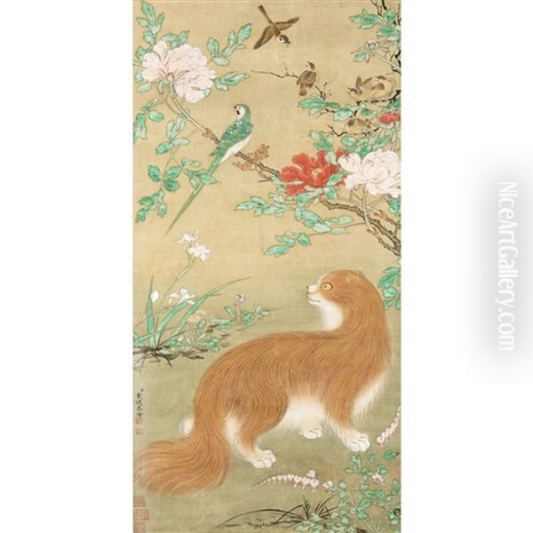 Cat Oil Painting by Dai Jin