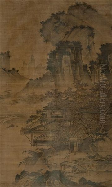 Visiting In Summer Mountain Oil Painting by Dai Jin