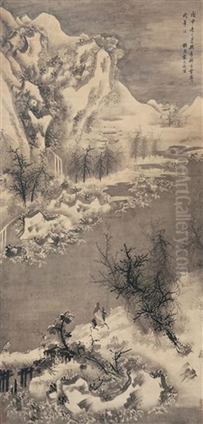 Winter Landscape Oil Painting by Dai Jin