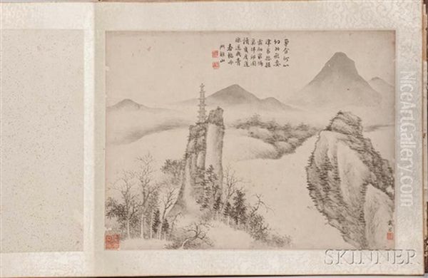 Album Of Eleven Landscape Paintings Oil Painting by Dai Xi