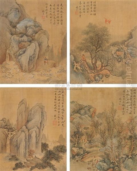 Landscape (album W/12 Works) Oil Painting by Dai Xi