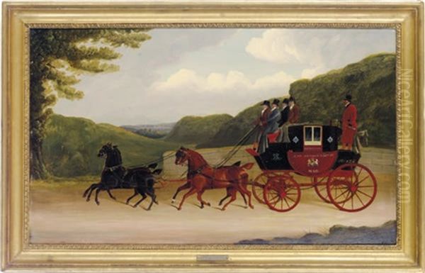Birmingham And London Royal Mail Carriage Oil Painting by David of York Dalby