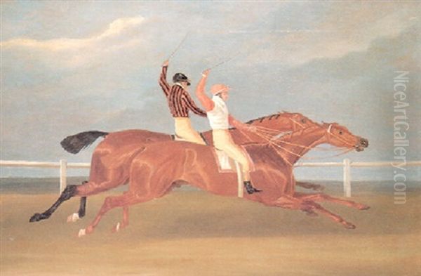 Llegada Del Derby De Epson. Acteon Batiendo A Memnon Oil Painting by David of York Dalby