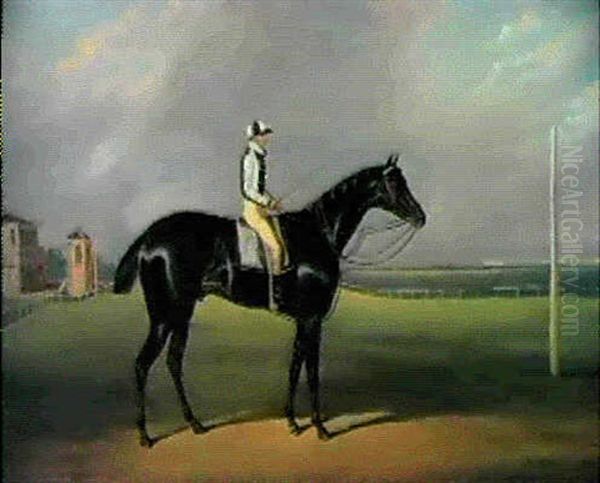 Mr. R.o. Gascoigne's `jerry' With B. Smith Up On Doncaster  Racecourse Oil Painting by David of York Dalby