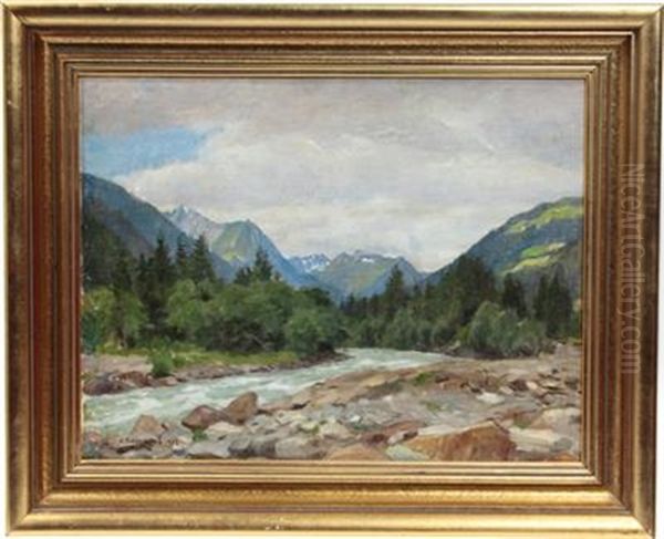 In Der Isel/osttirol Oil Painting by Constantin Damianos