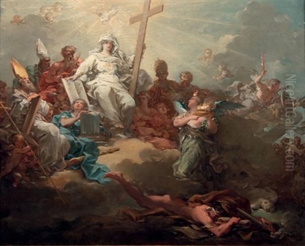 Le Triomphe De La Religion Oil Painting by Michel-Francois Dandre-Bardon
