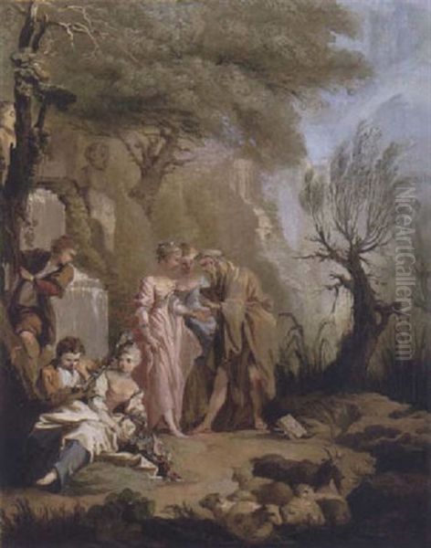 A Fortune Teller Oil Painting by Michel-Francois Dandre-Bardon