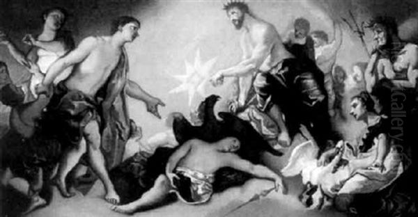 Apollon Demandant A Jupiter Le Corps De Cyparisse Oil Painting by Michel-Francois Dandre-Bardon