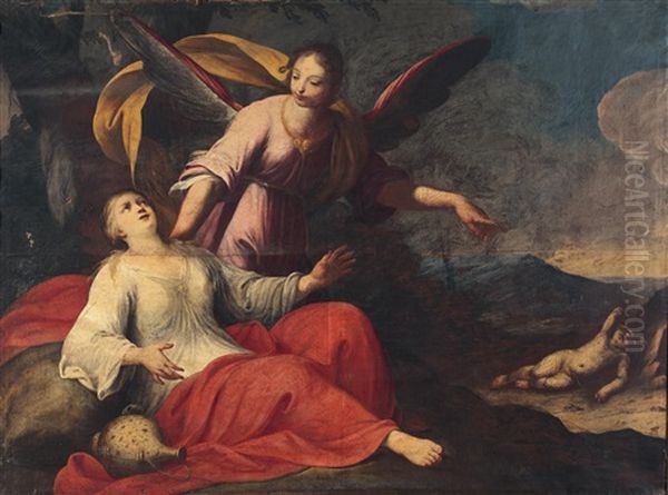 Hagar Und Der Engel Oil Painting by Giovanni Stefano Danedi