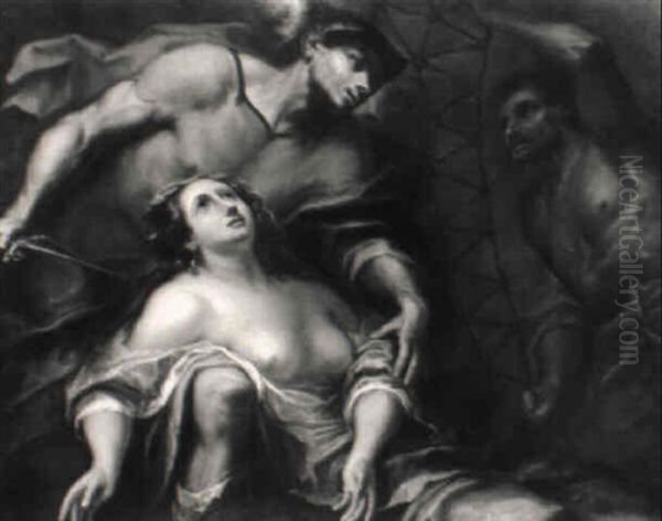 Tarquino E Lucrezia Oil Painting by Giovanni Stefano Danedi